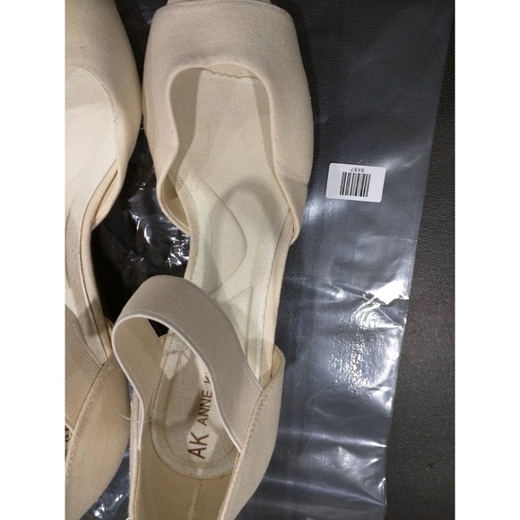 Anne Klein Shoes - Anne Klein Tatiana Wedge Sandal In Natural Fabric, 7.5